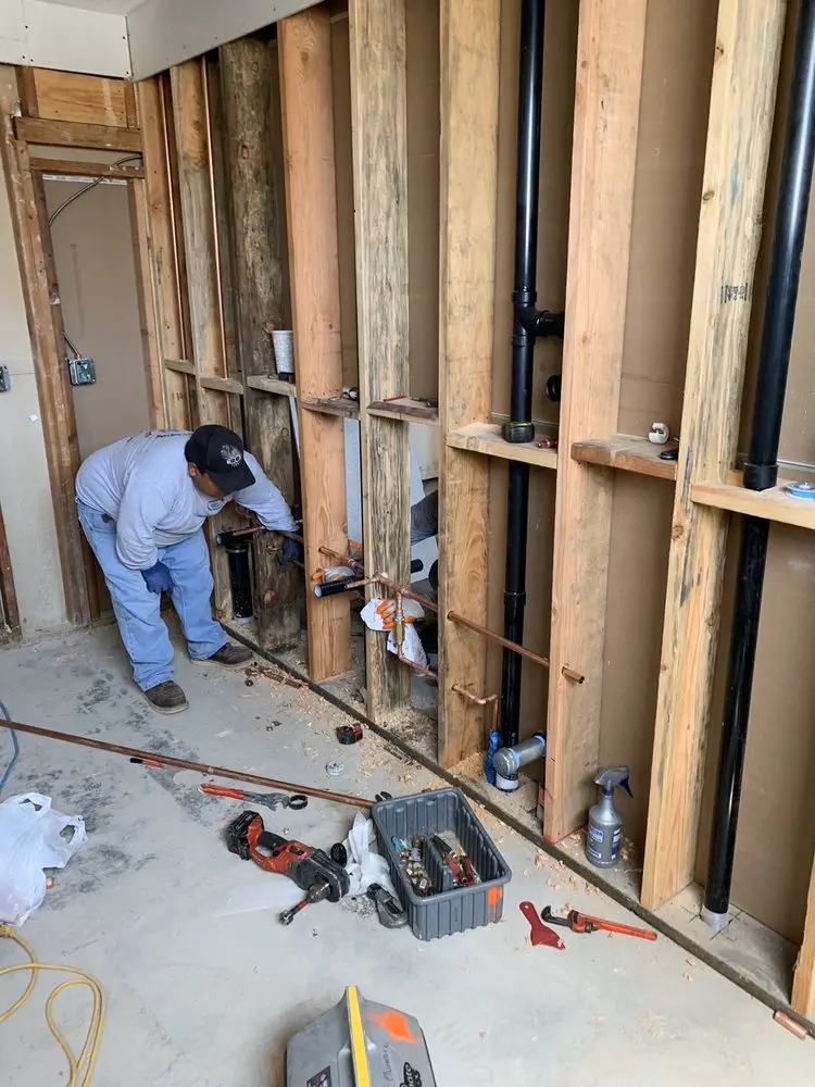 Commercial rough-in plumbing for Gas Line Repair in Temple